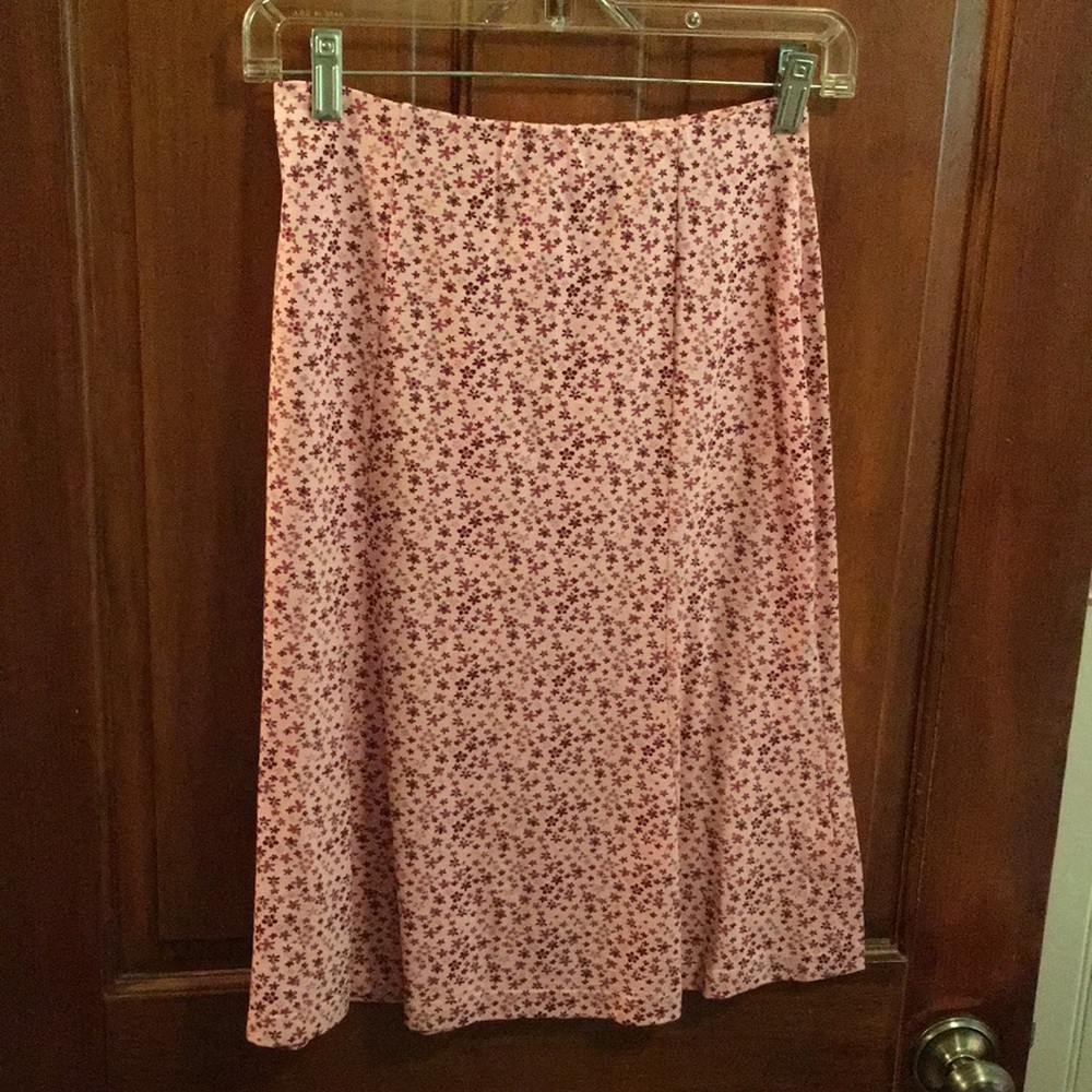 Pink floral skirt